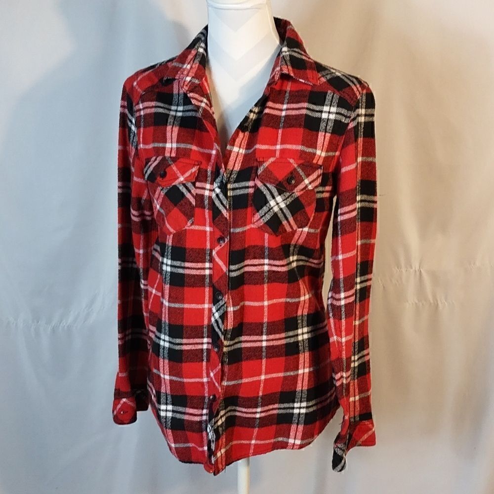 Ci Sono Plaid Flannel Women's Shirt